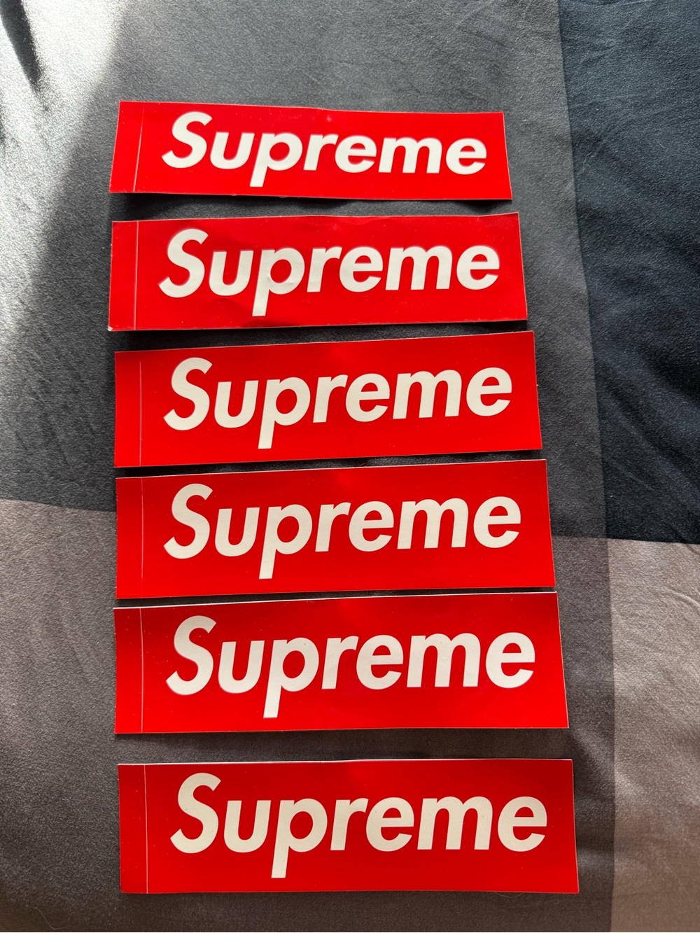 Supreme Red Box Logo Sticker Set (White Text)